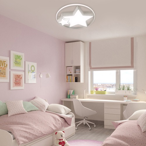 별모양 디자인 밀키웨이 LED 50W 키즈 아이방 침실 작은방 놀이방 천장 어린이 방등 조명 화이트