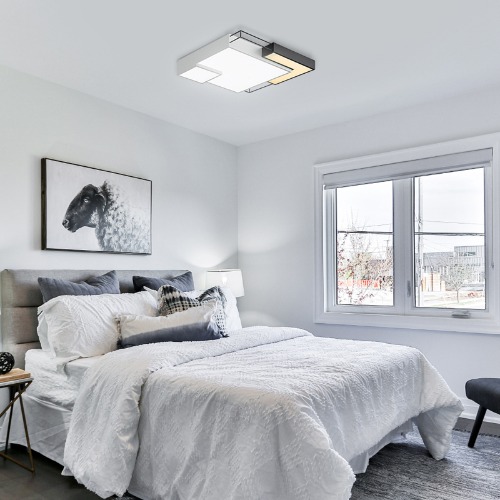 유니크한 디자인 피에트 LED 50W 사각 방등 천장 안방 침실방 작은방 주택 아파트 조명 블랙 골드