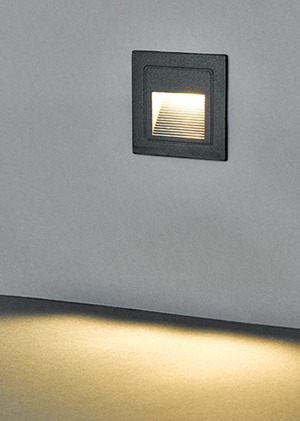 무키 LED 5W 계단 복도 통로 사각 매립 벽부 실내 발목 스텝 타공 매입등 조명 블랙 그레이 화이트