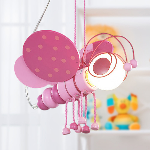 핑크나비 1등 키즈 캐릭터 아이방 놀이방 어린이 아기방 포인트 펜던트 조명