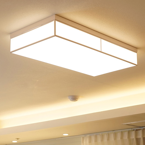 3가지 조명 색상 변환이 가능한 직사각 타이디 LED 50W 방등 천장 바리솔 거실등 조명