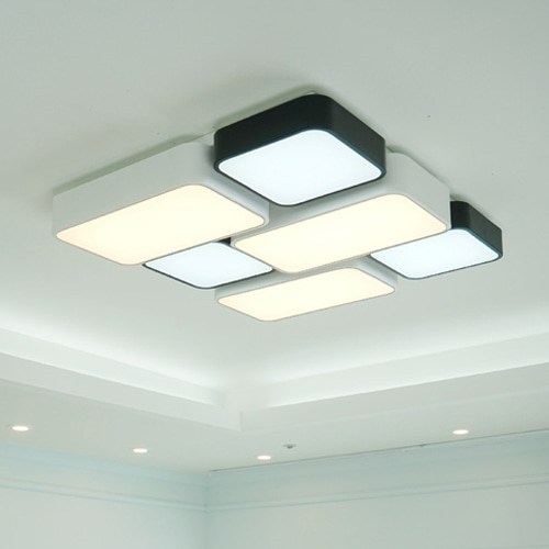 심플하고 세련된 디자인으로 ON/OFF로 3단 색변환이 가능한 어반 LED 100W 6등 거실등 천장등