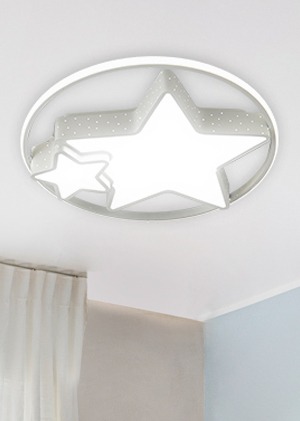 별모양 디자인 밀키웨이 LED 50W 키즈 아이방 침실 작은방 놀이방 천장 어린이 방등 조명 화이트