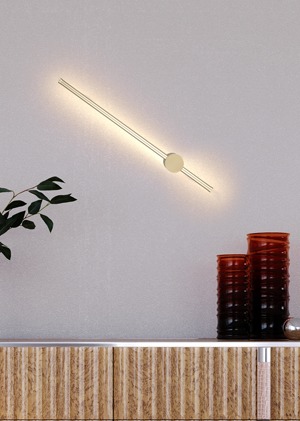 슬림한 원통 일자 디자인 후엘라 LED 6W 실내 매장 간접 라인 무드 벽등 조명 블랙 화이트 골드