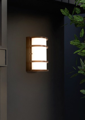 메이슨 하프 LED 12W 실외 야외 옥외 외부 벽부 외벽 주택 경관 아크릴 방수 벽등 조명 블랙 실버