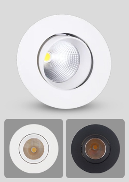 LED 원형 다운라이트 COB 3인치 회전 매입등 8W