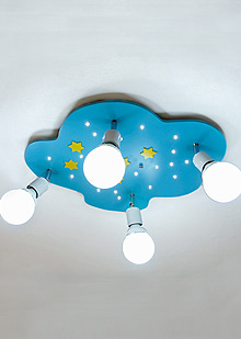 블루 구름 4등 아이방 놀이방 작은방 조명 방등