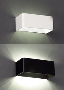 직사각형의 깔끔한 디자인 비비 LED 6W C형 실내 인테리어 거실 매장 사무실 벽등 [블랙,화이트]